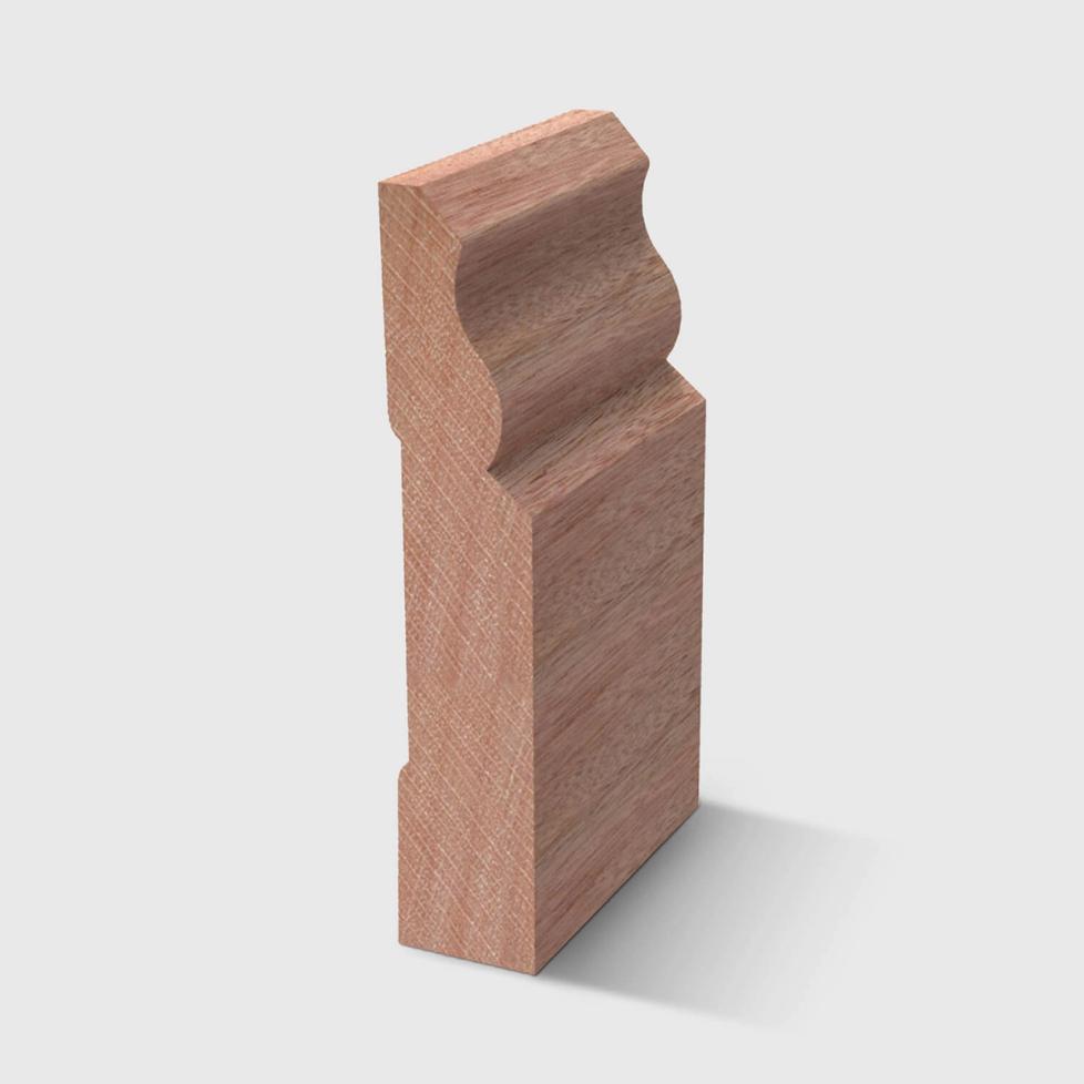 A colonial style timber moulding in Meranti 91 x 18mm