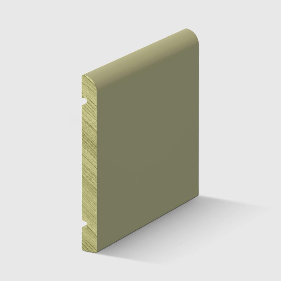 a flat timber fascia board with a small recessed s along one in H3 Primed FJ Pine 190 x 18mm 2.7m